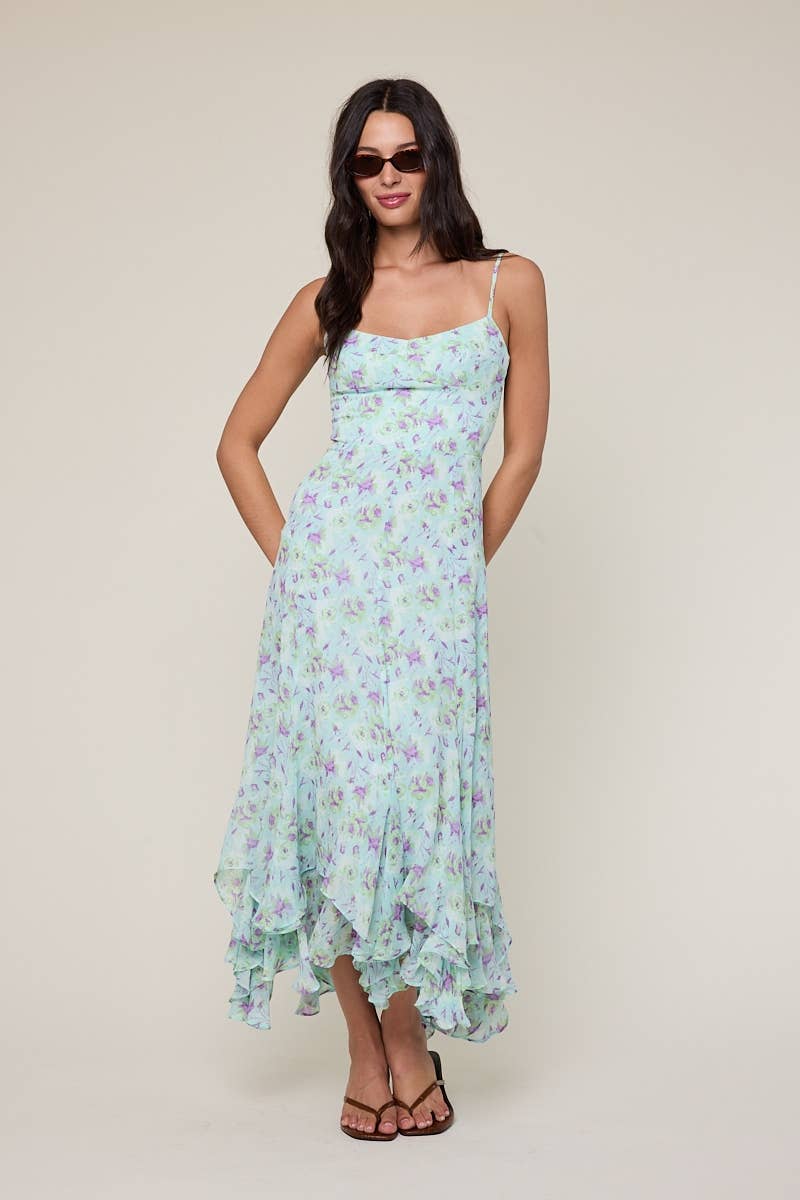 Mint Watercolor Dress