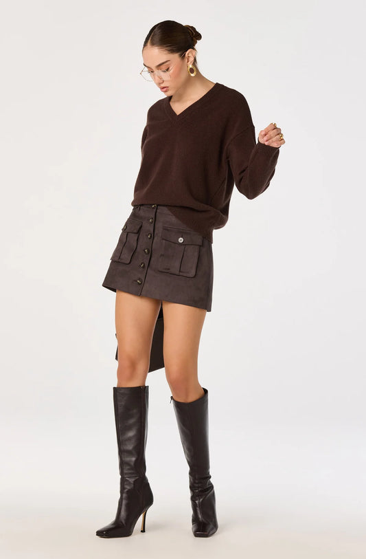 Becky Faux Suede Mini Skirt