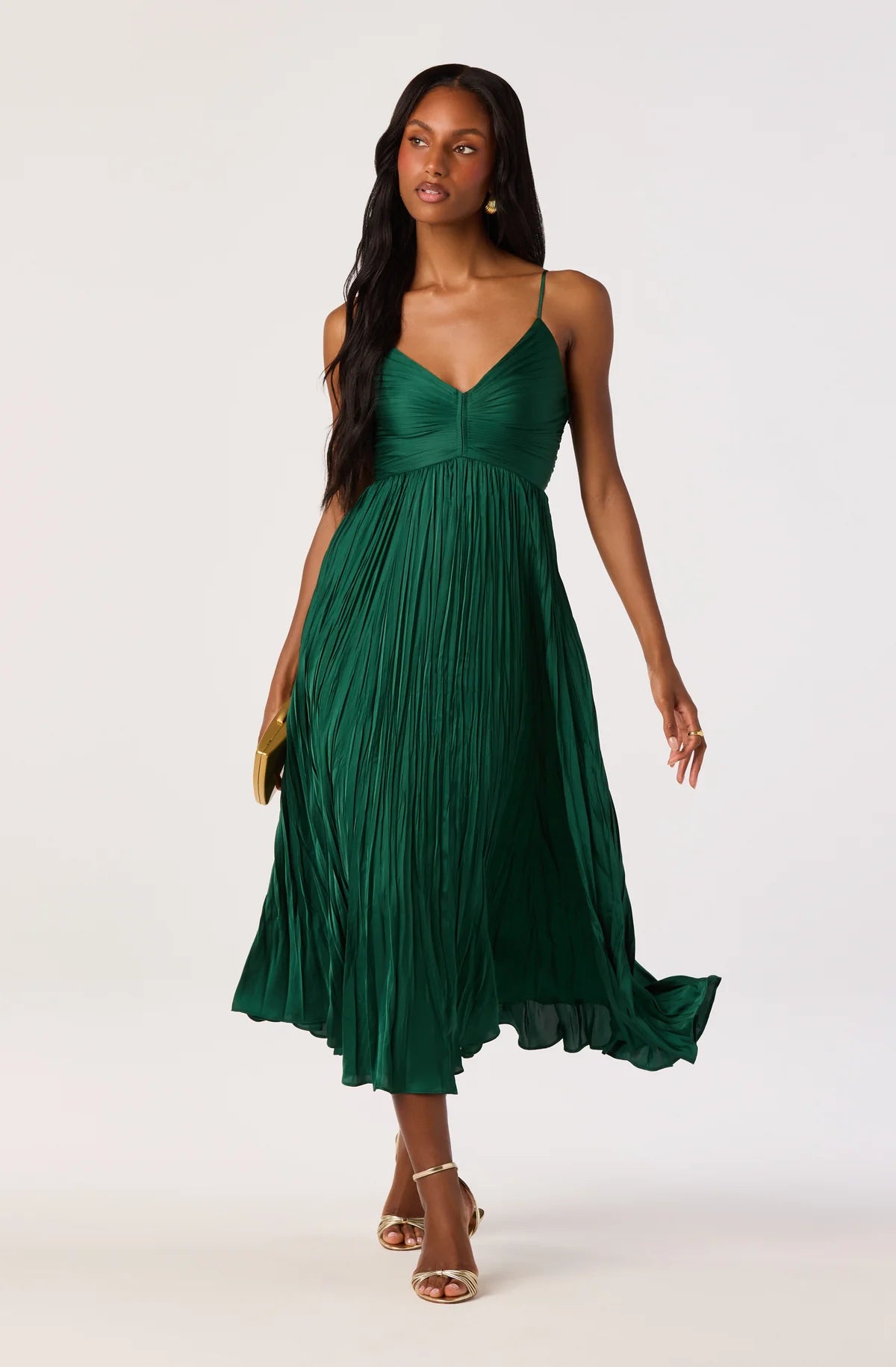 Maeve Pleated Midi Dress