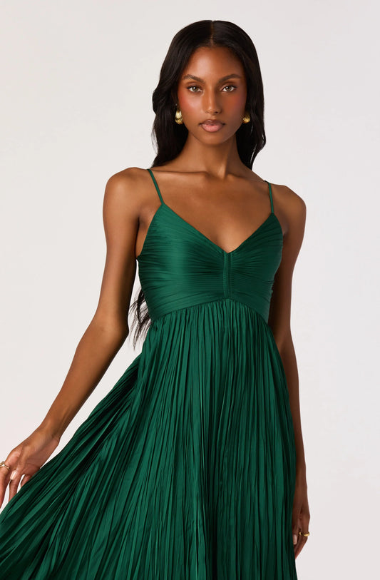 Maeve Pleated Midi Dress