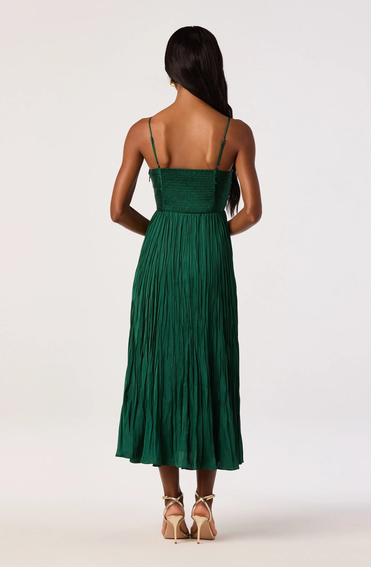 Maeve Pleated Midi Dress