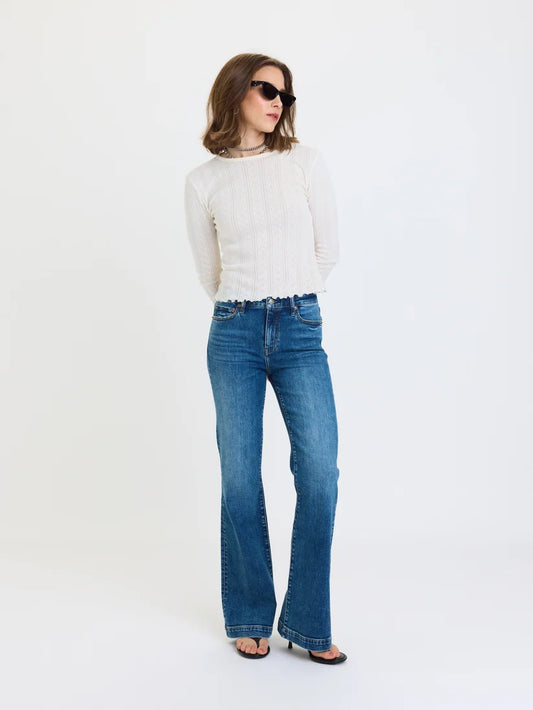 The Heartbreaker Mid Rise Flare in Dusk