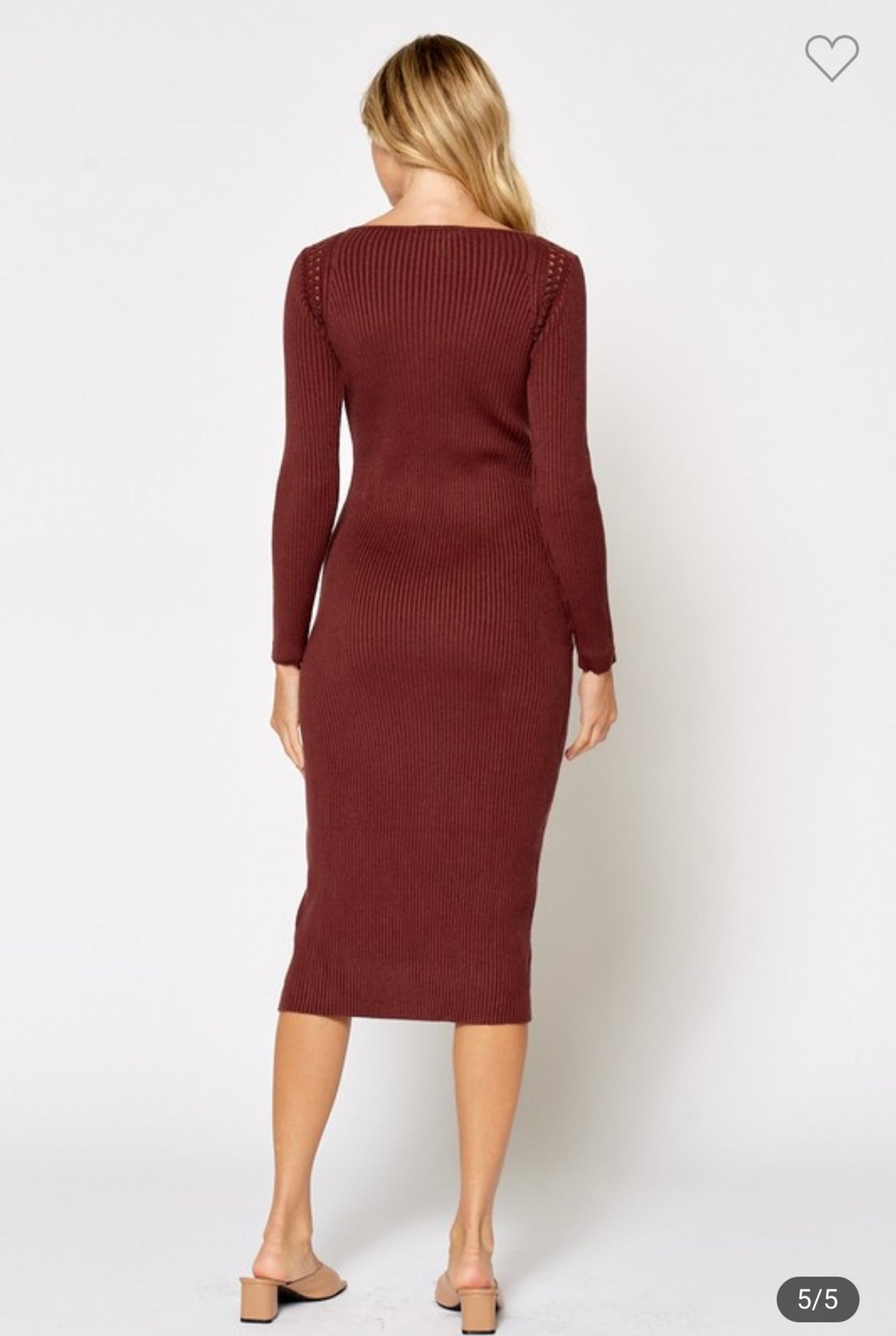 Burgundy Sweater Dress