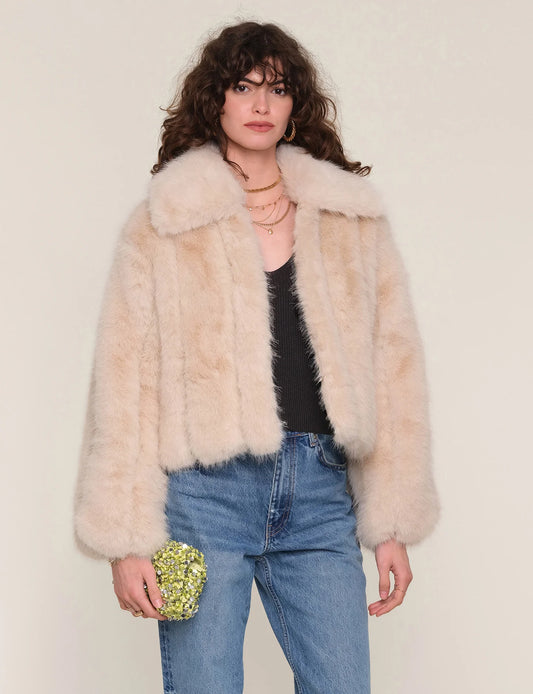 Vanilla Faux Fur Coat