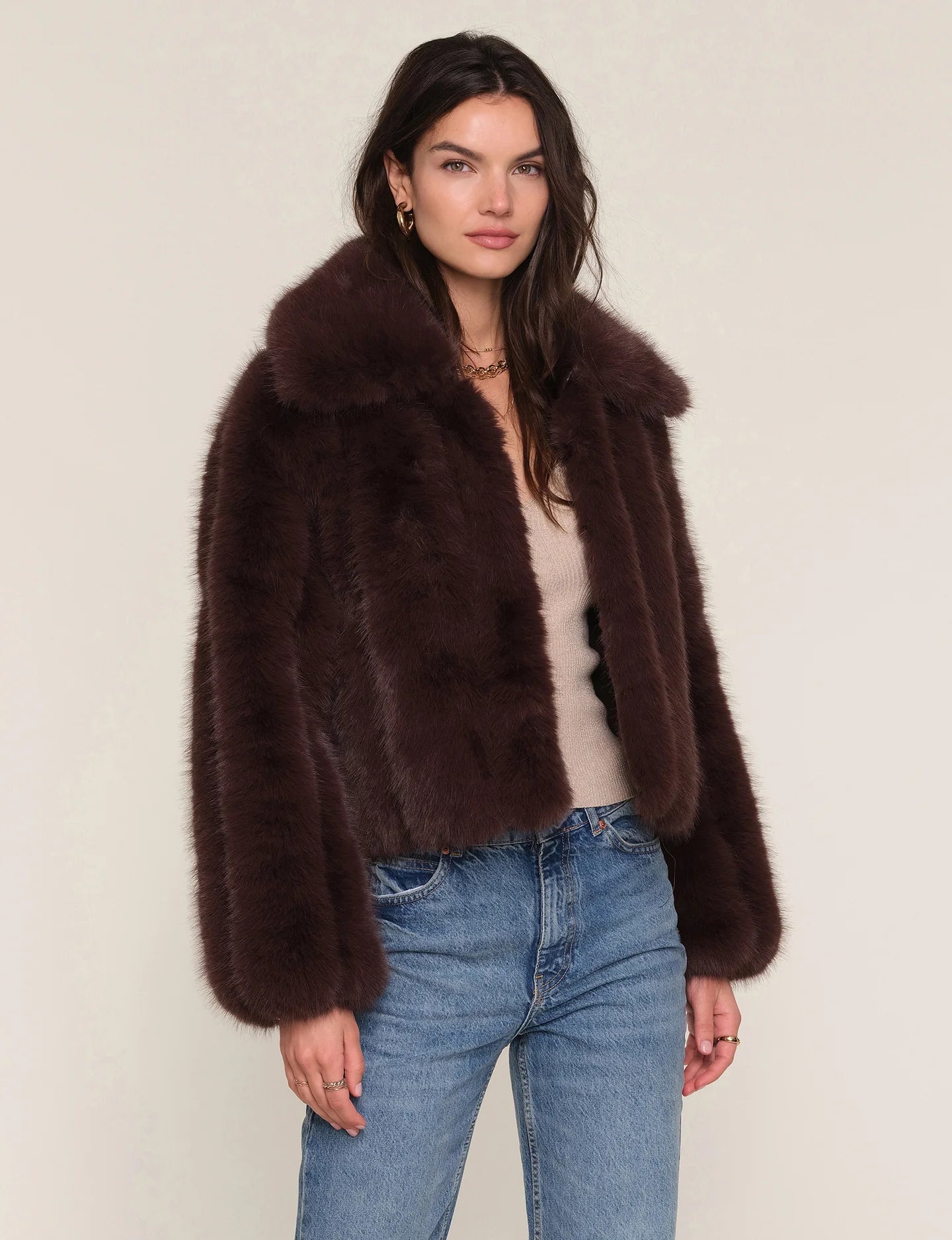 Espresso Faux Fur Coat