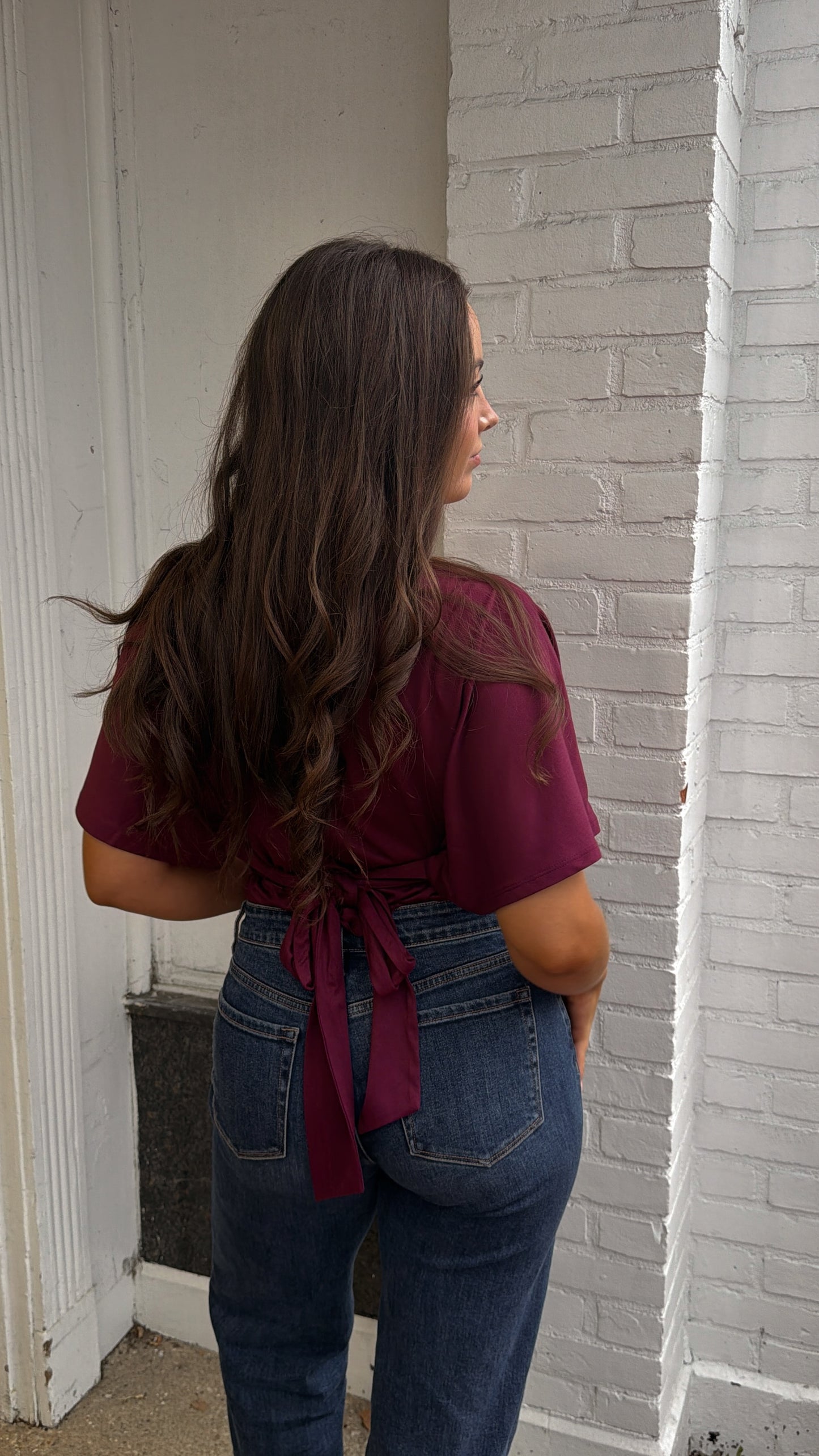 Millie Top in Maroon