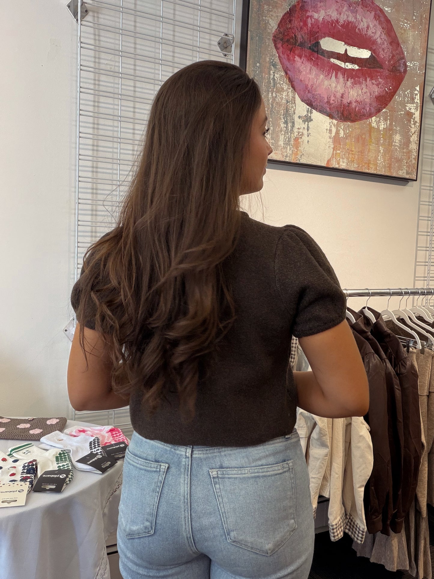 Evelyn Knit Top in Espresso