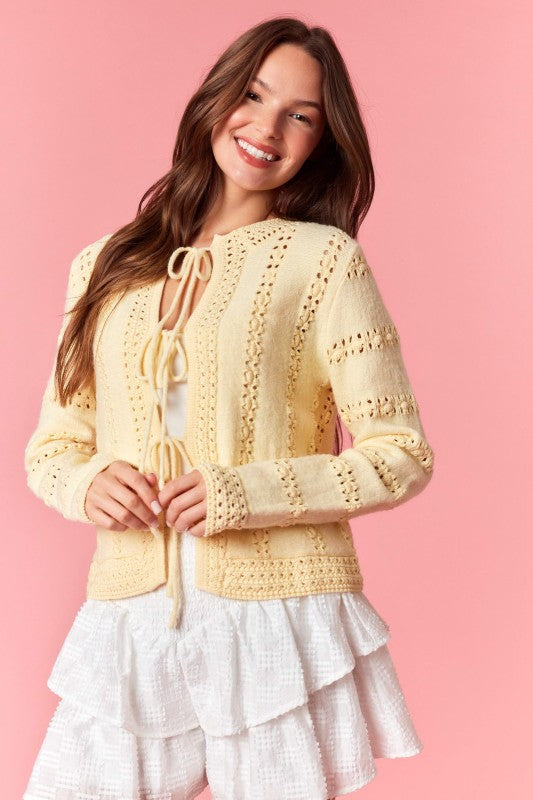 The Willow Cardigan in Butter Yellow