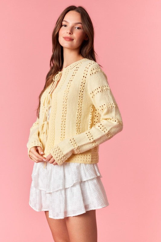 The Willow Cardigan in Butter Yellow