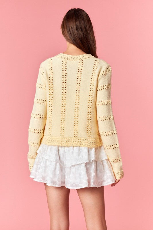 The Willow Cardigan in Butter Yellow