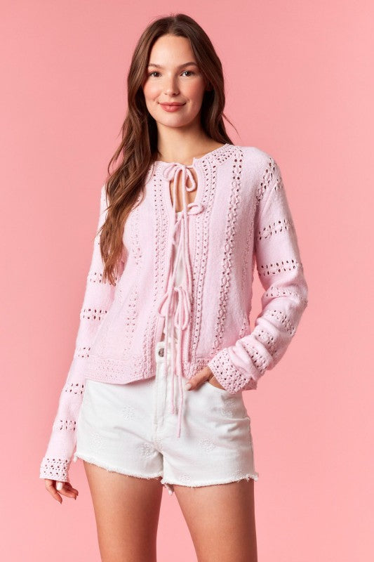 The Willow Cardigan in Pink