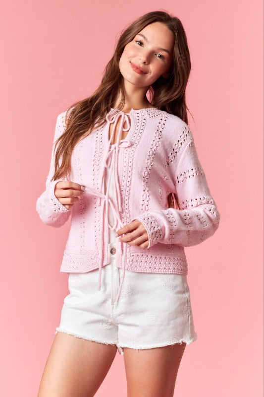 The Willow Cardigan in Pink