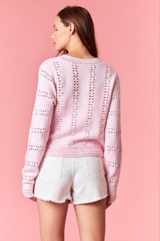 The Willow Cardigan in Pink