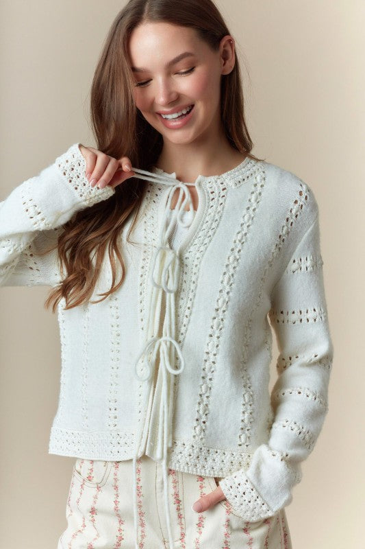 The Willow Cardigan in Ivory
