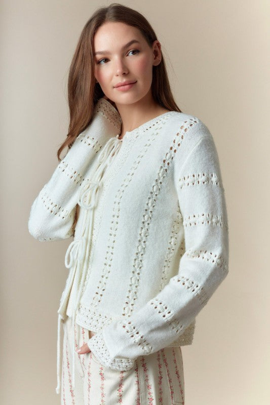 The Willow Cardigan in Ivory