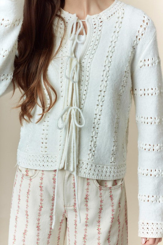 The Willow Cardigan in Ivory
