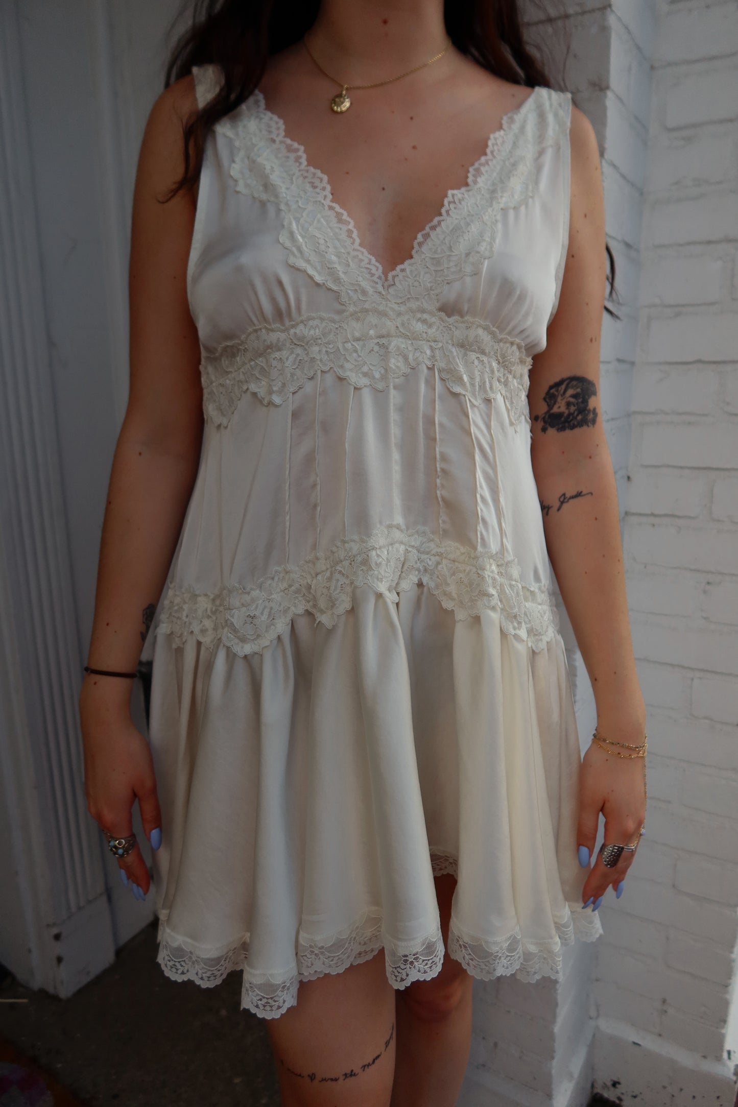 In this Groove Mini Slip Dress