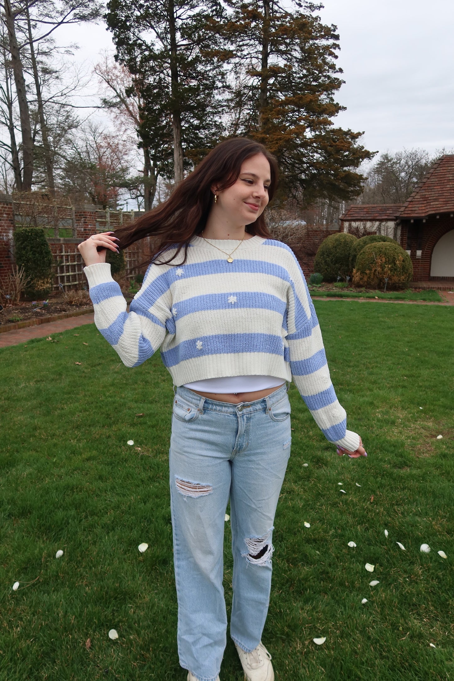 Liora Striped Ribbed Sweater