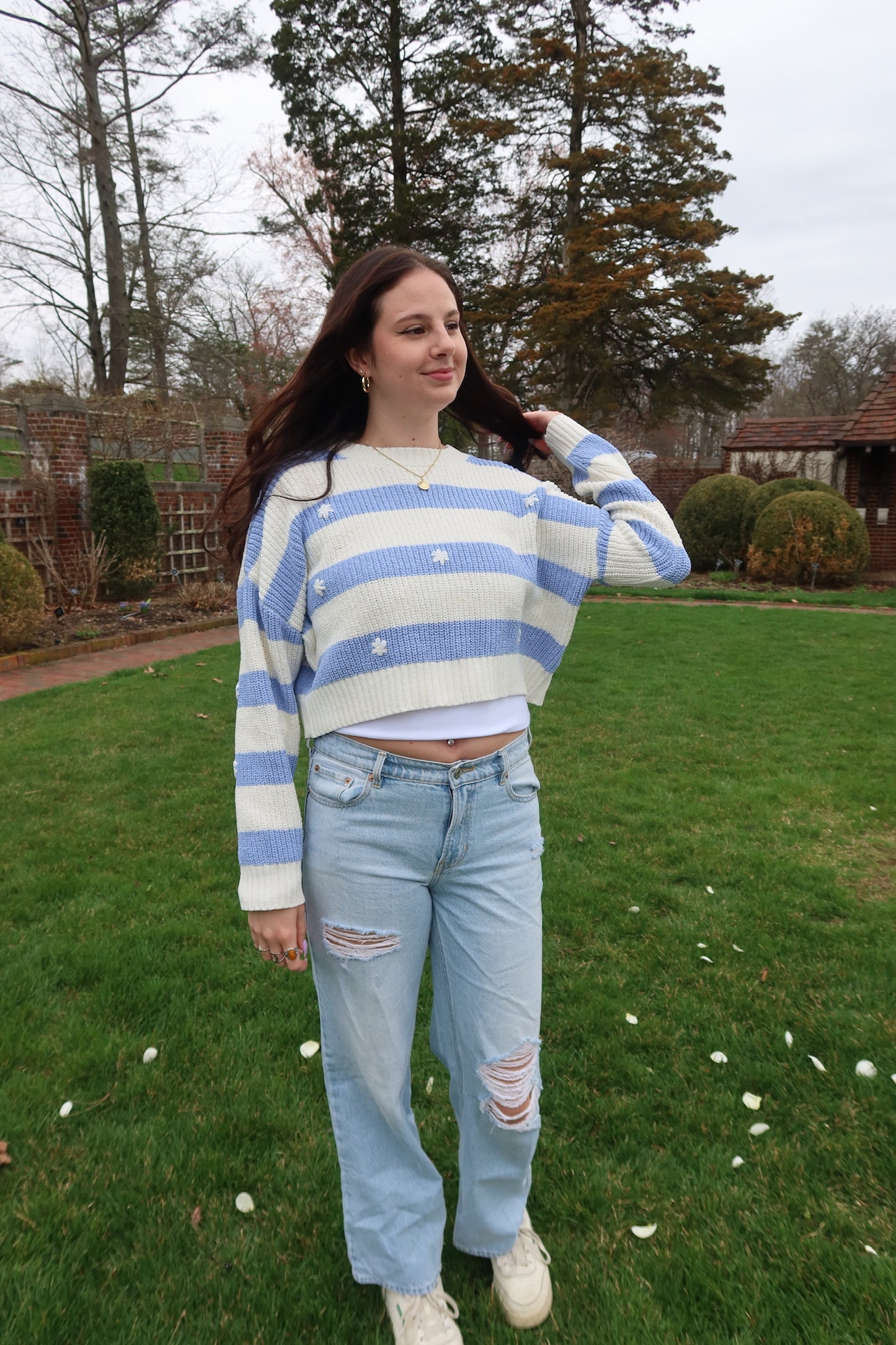Liora Striped Ribbed Sweater