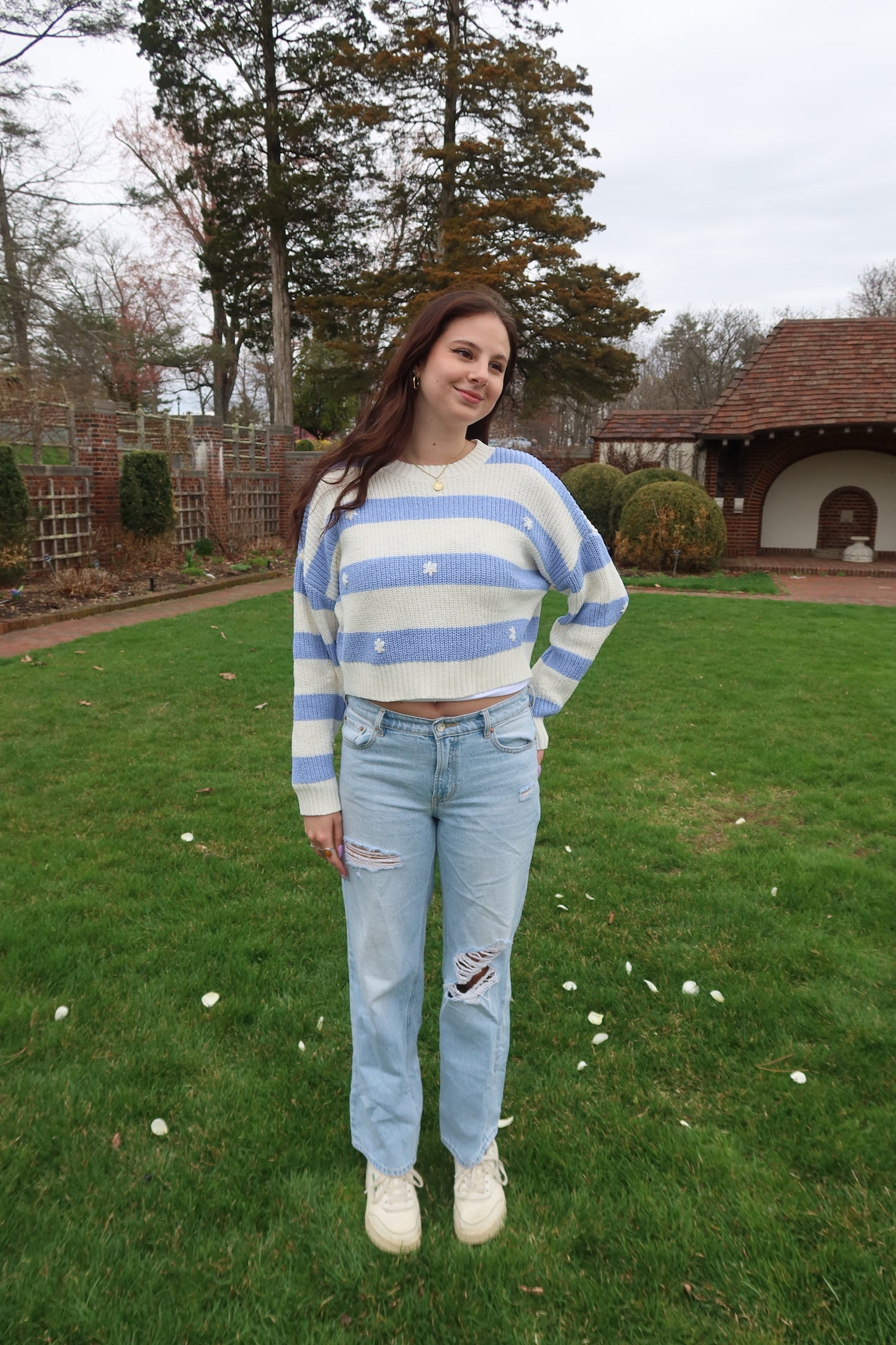 Liora Striped Ribbed Sweater