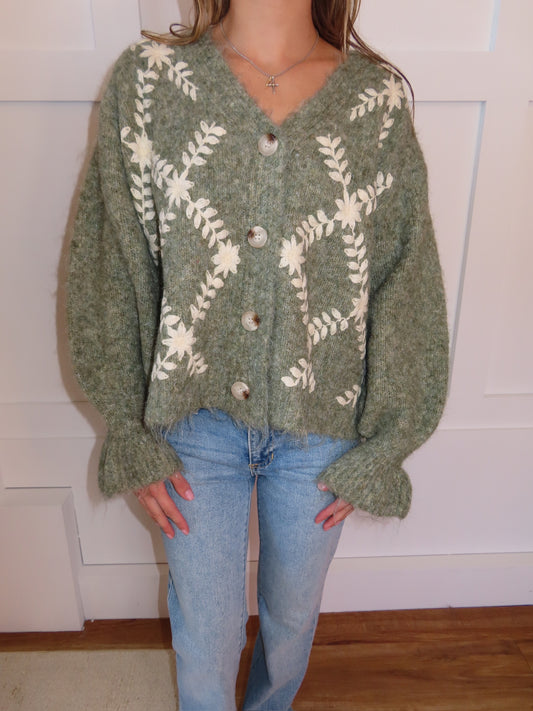 Kiley Floral Embroidered Cardigan