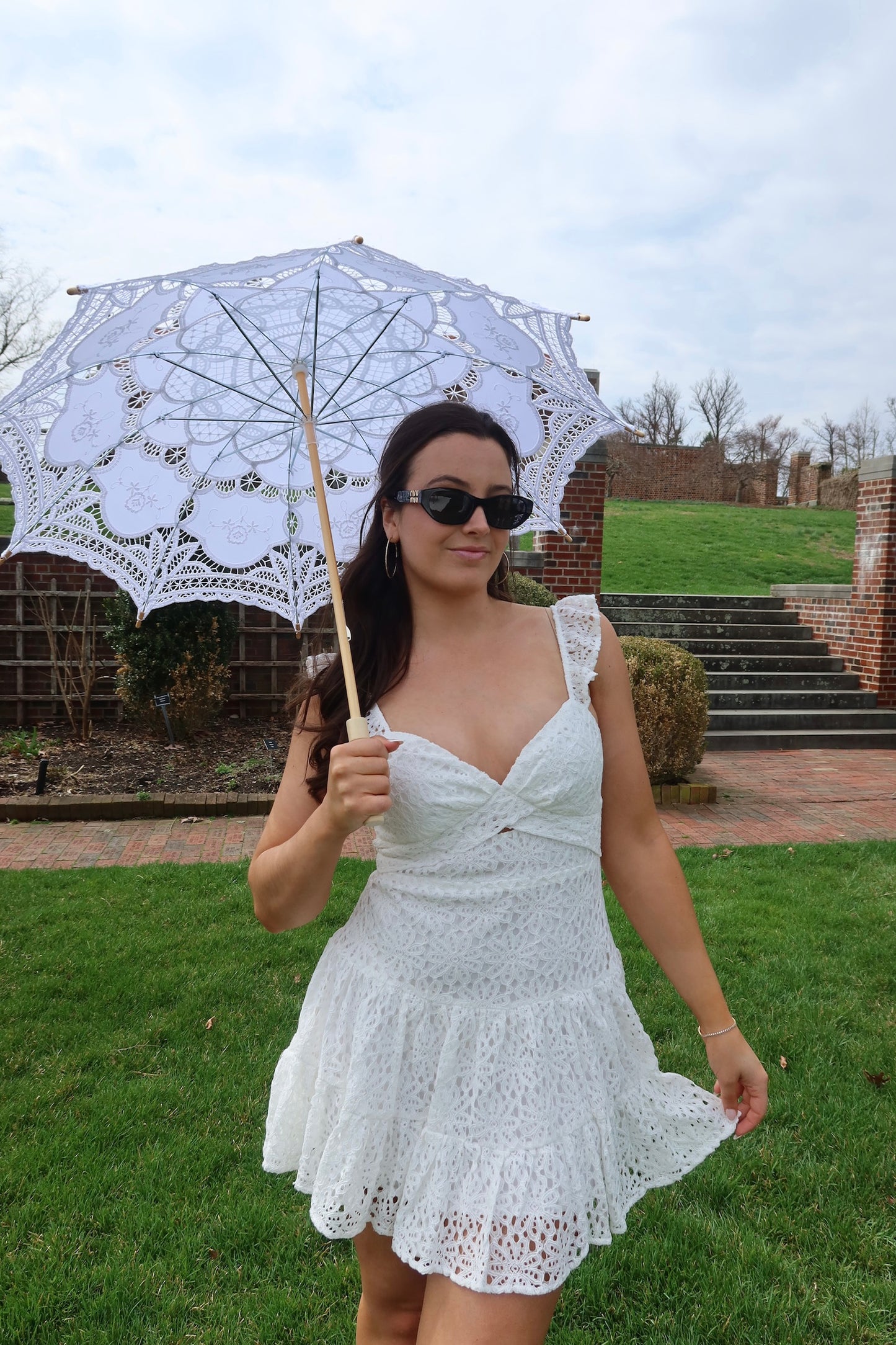 Aurora White Lace Dress