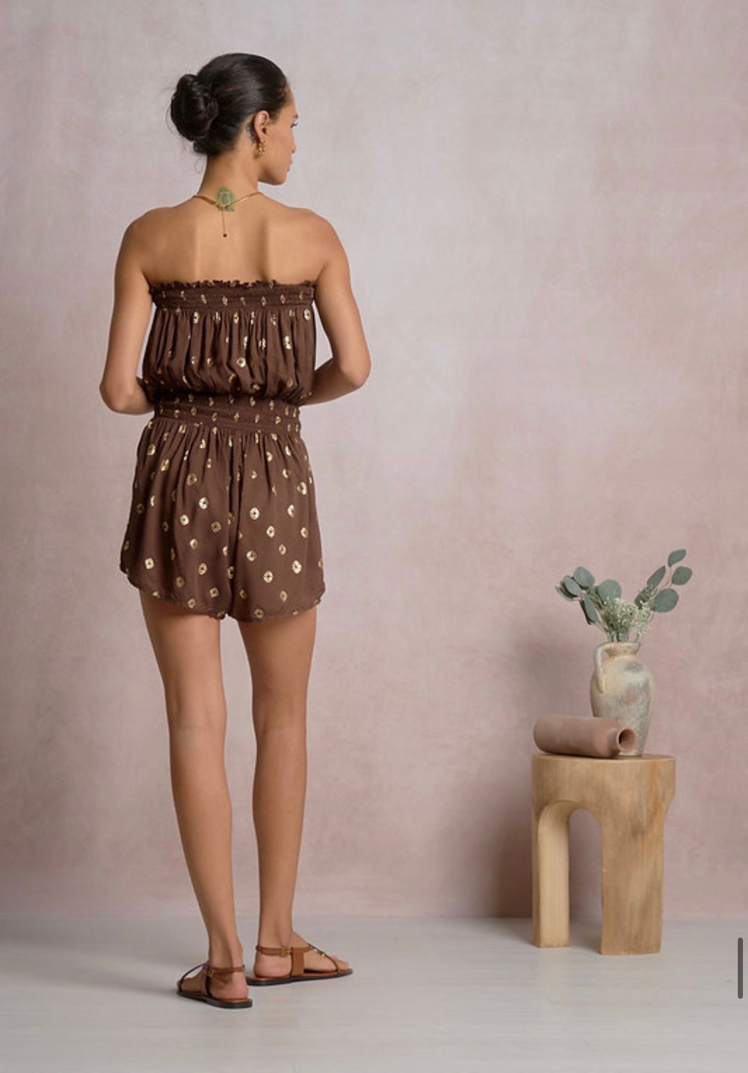 Bronze Bloom Romper