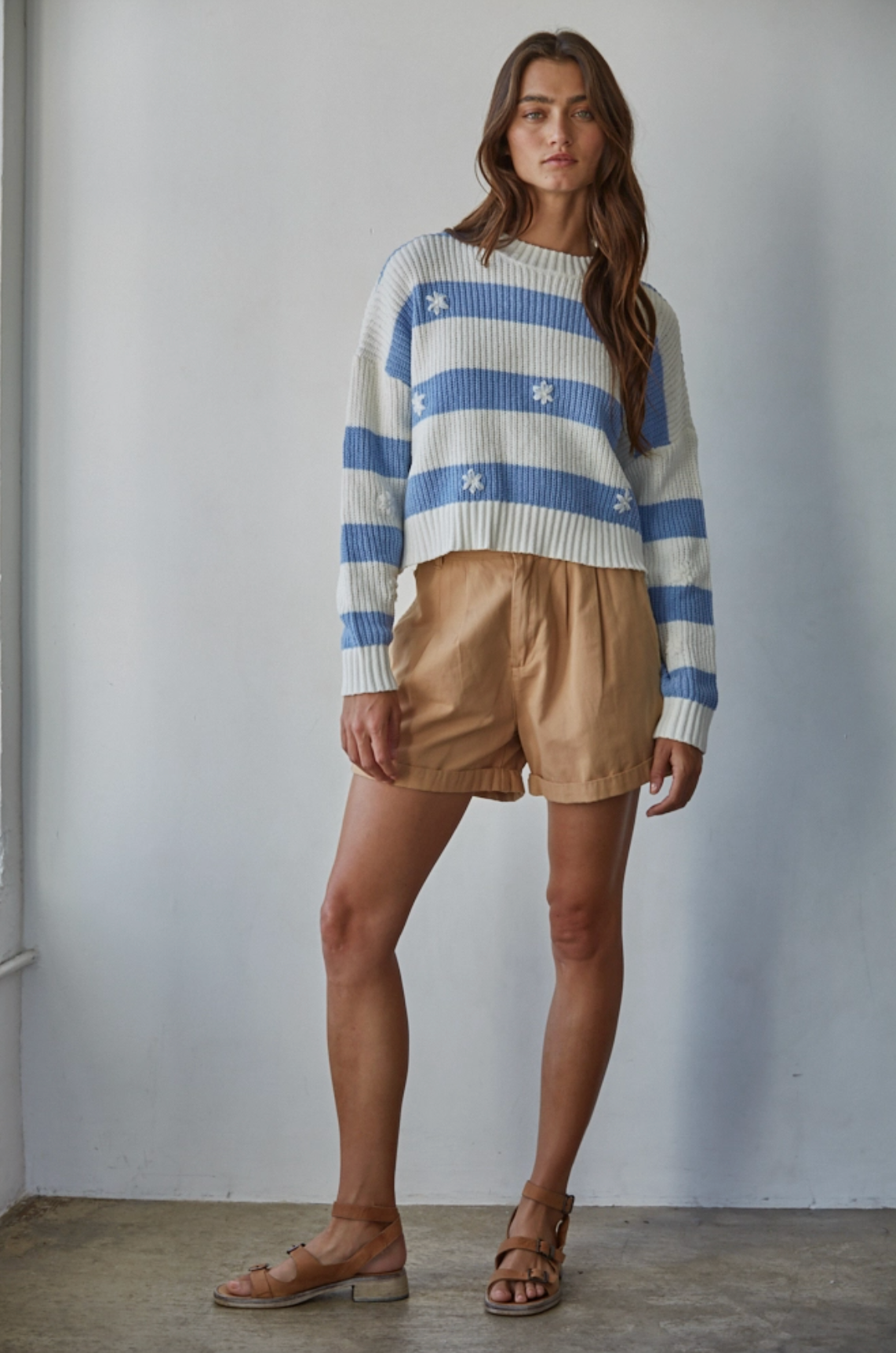 Liora Striped Ribbed Sweater