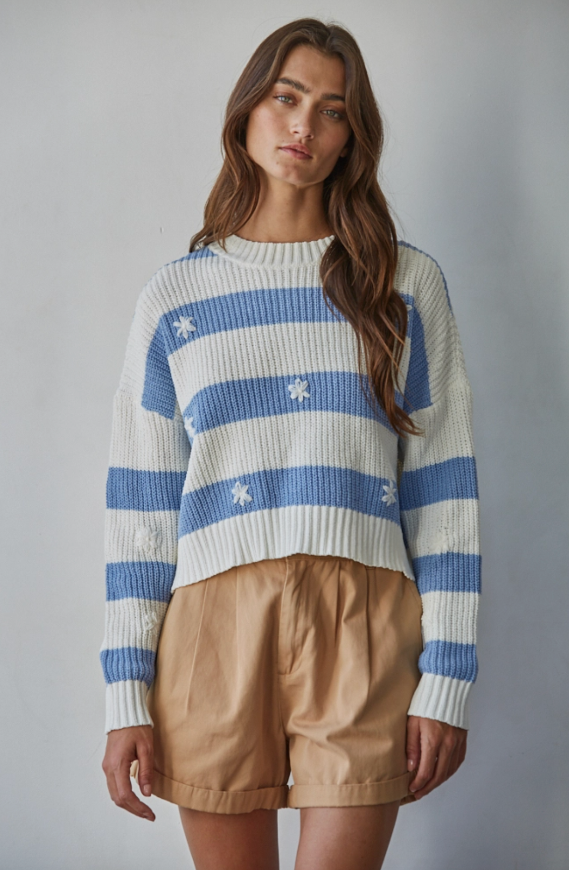Liora Striped Ribbed Sweater