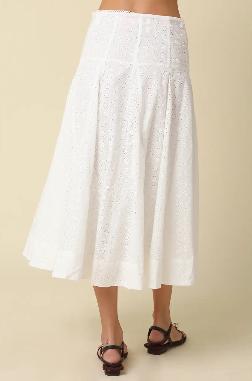 Mara Textured Lace Midi Skirt