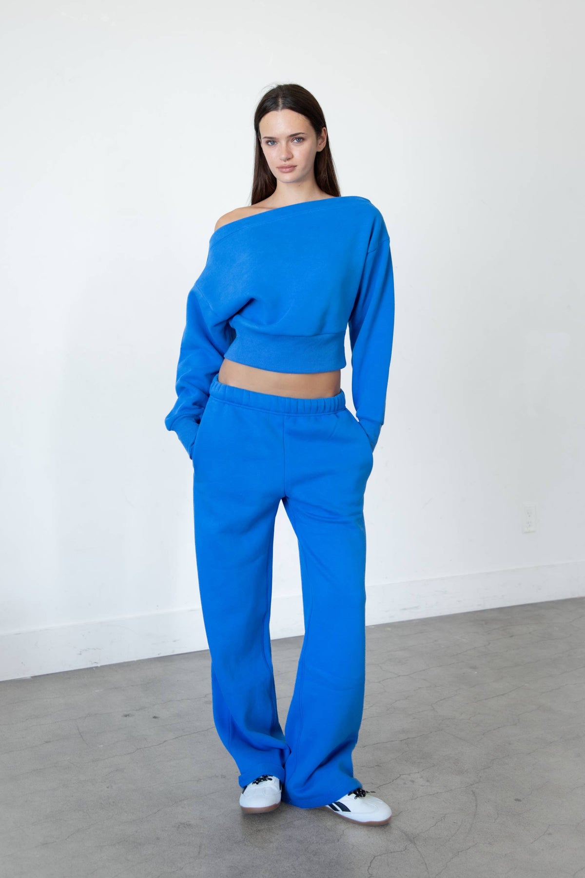 Jet Set Fleece Sweatpants in Blue