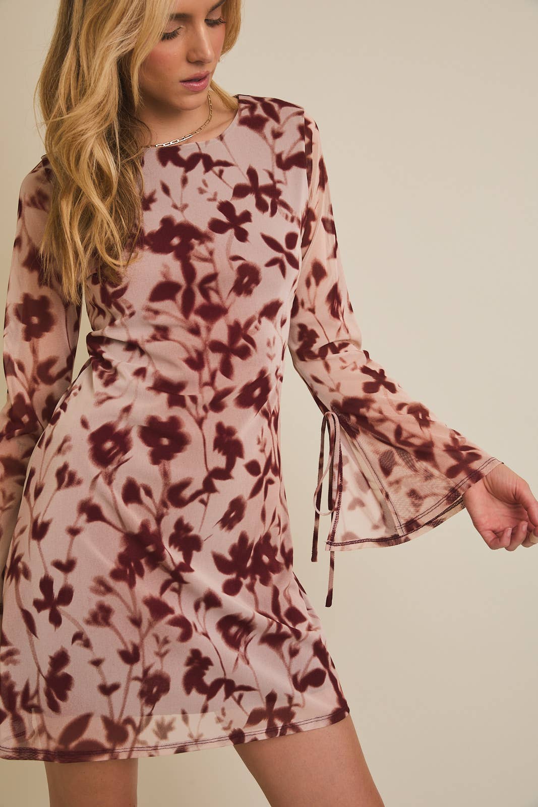 Flare Hem Mini Dress