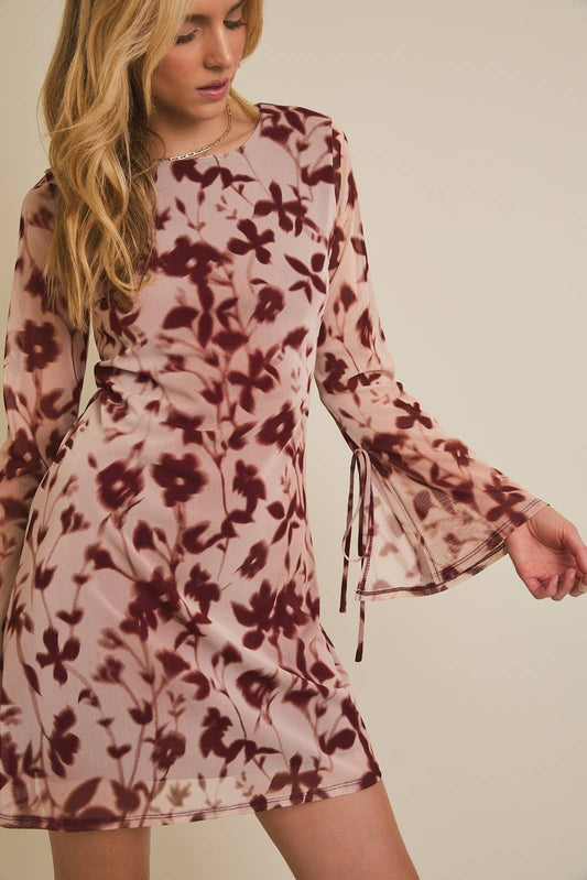 Flare Hem Mini Dress