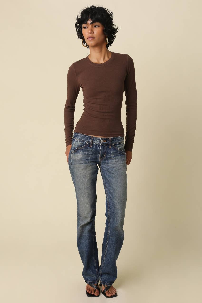 Auden Top in Chocolate Brown