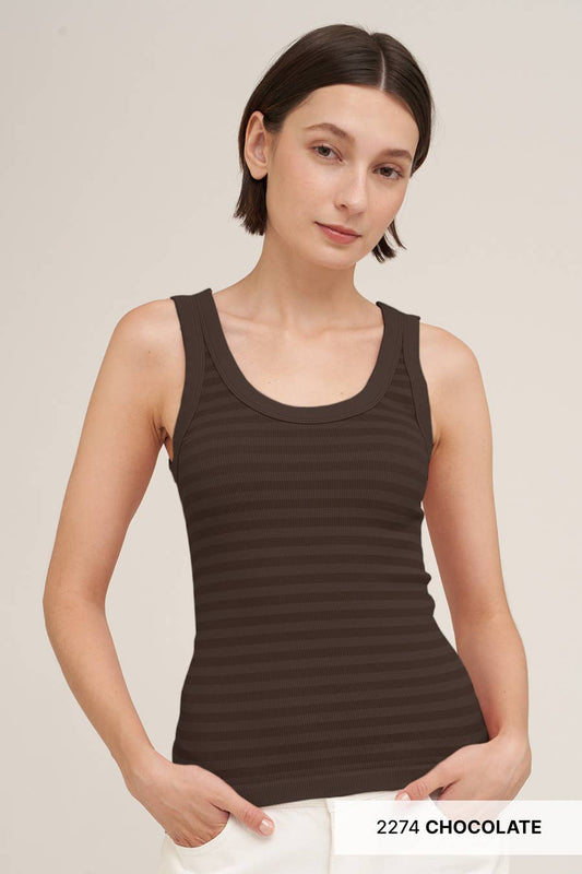 Chocolate Striped Tank