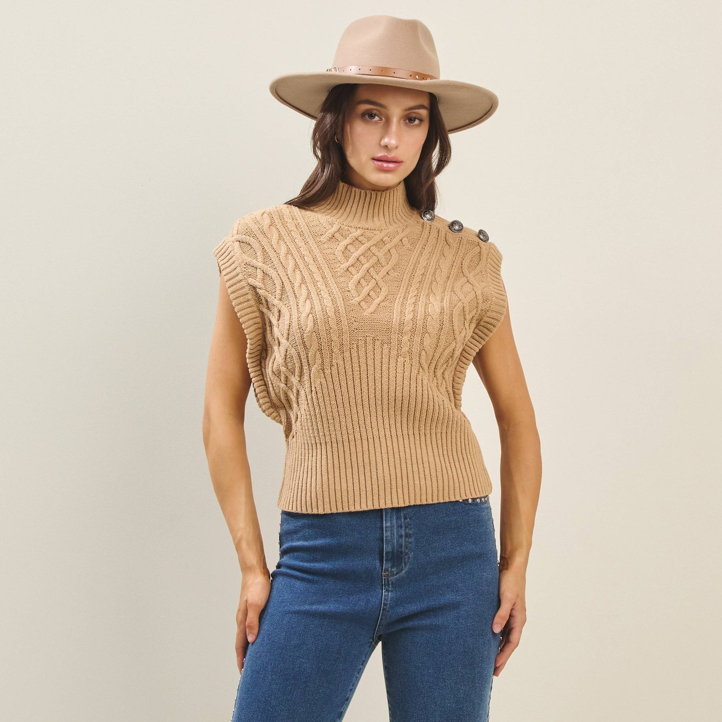 Navy Button Sweater Vest