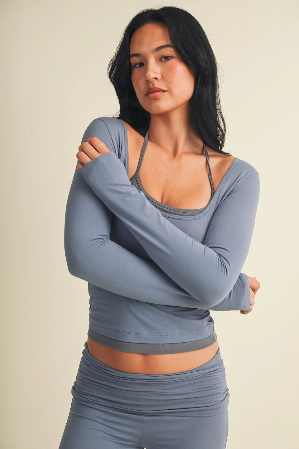 Off Duty Layered Long Sleeve Top