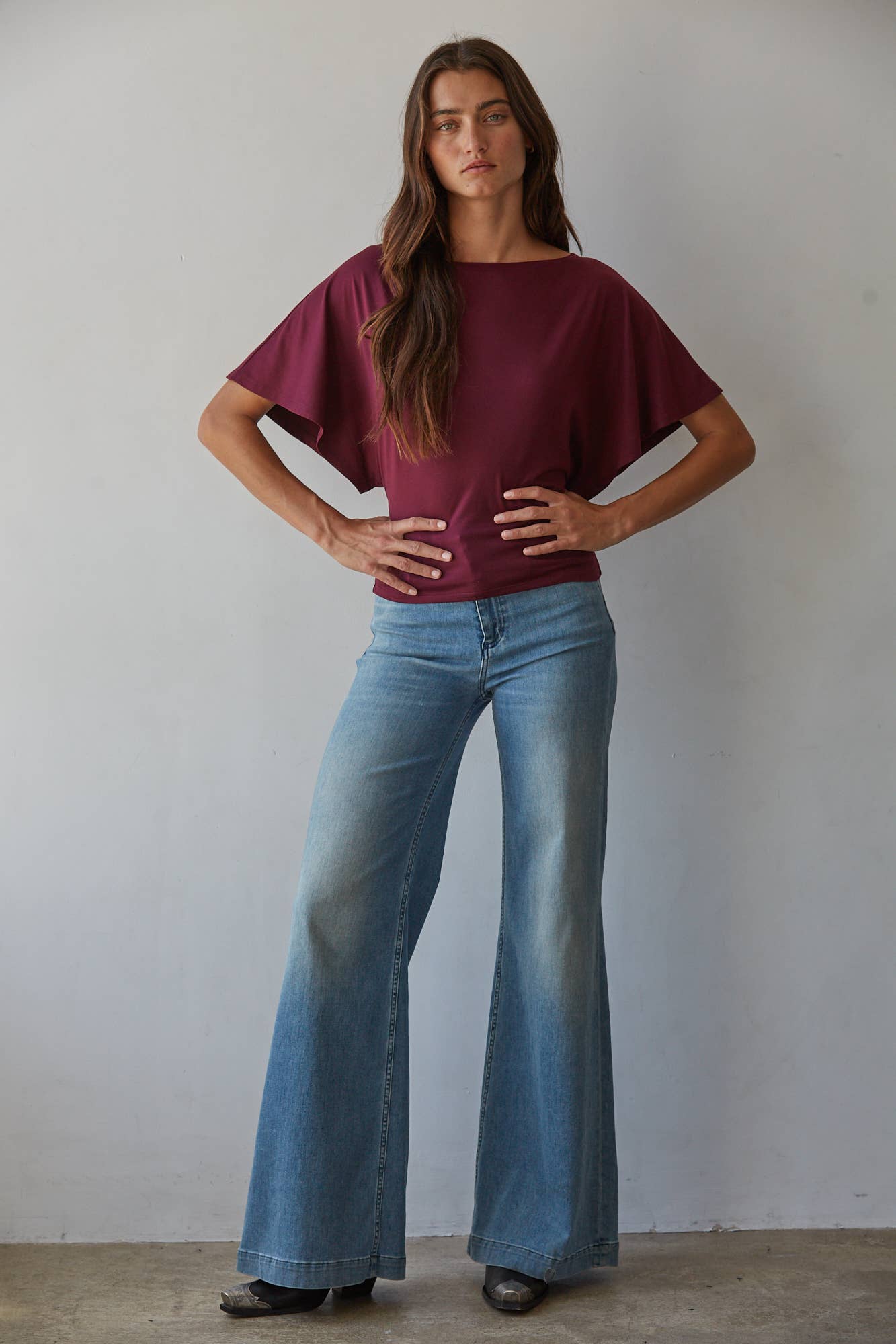 Millie Top in Maroon
