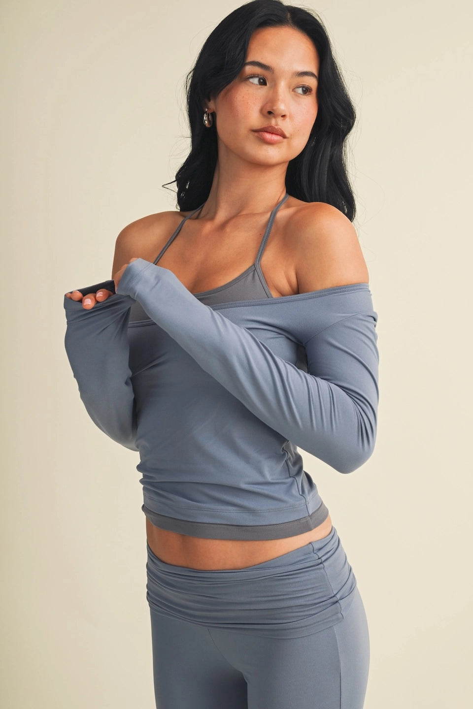 Off Duty Layered Long Sleeve Top