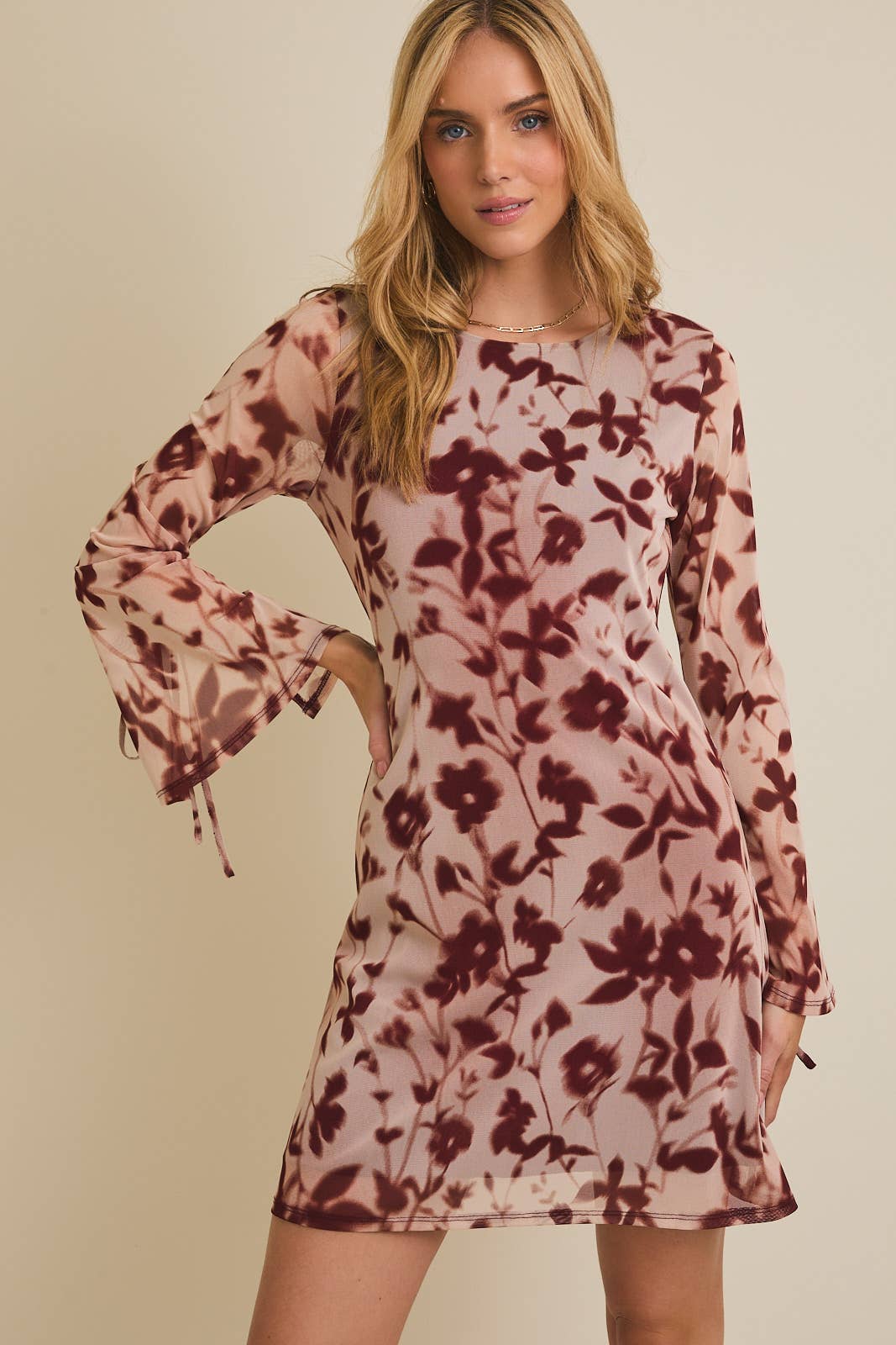 Flare Hem Mini Dress