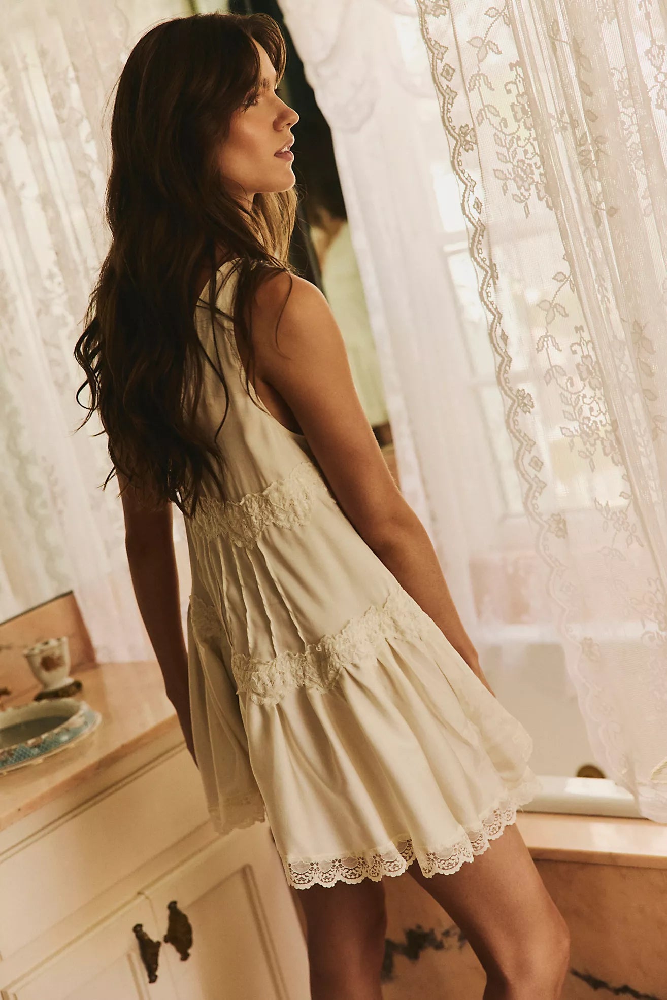 In this Groove Mini Slip Dress