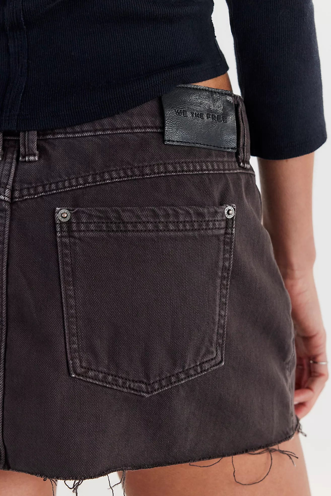 Lainey Low Rise Mini Skirt in Chocolate