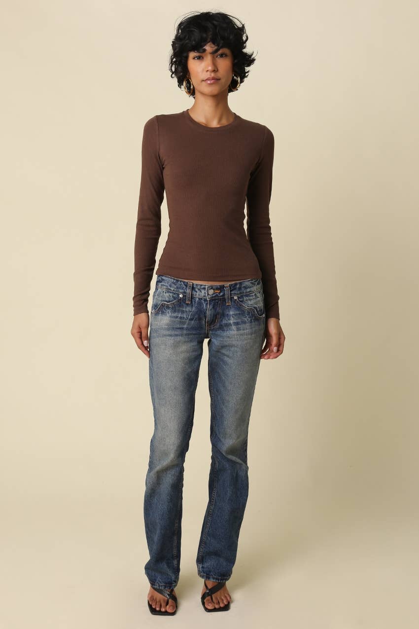 Auden Top in Chocolate Brown