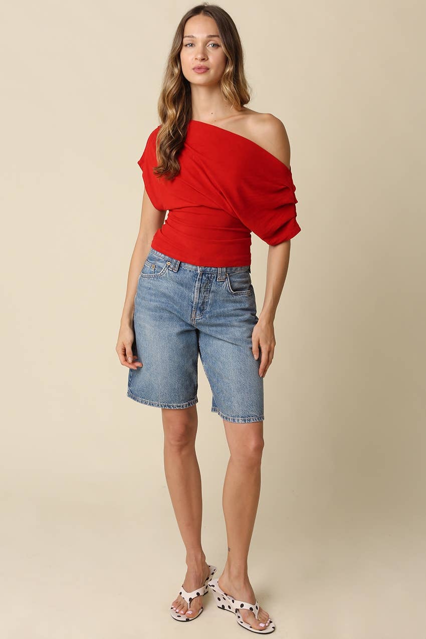 Scarlet One Shoulder Top