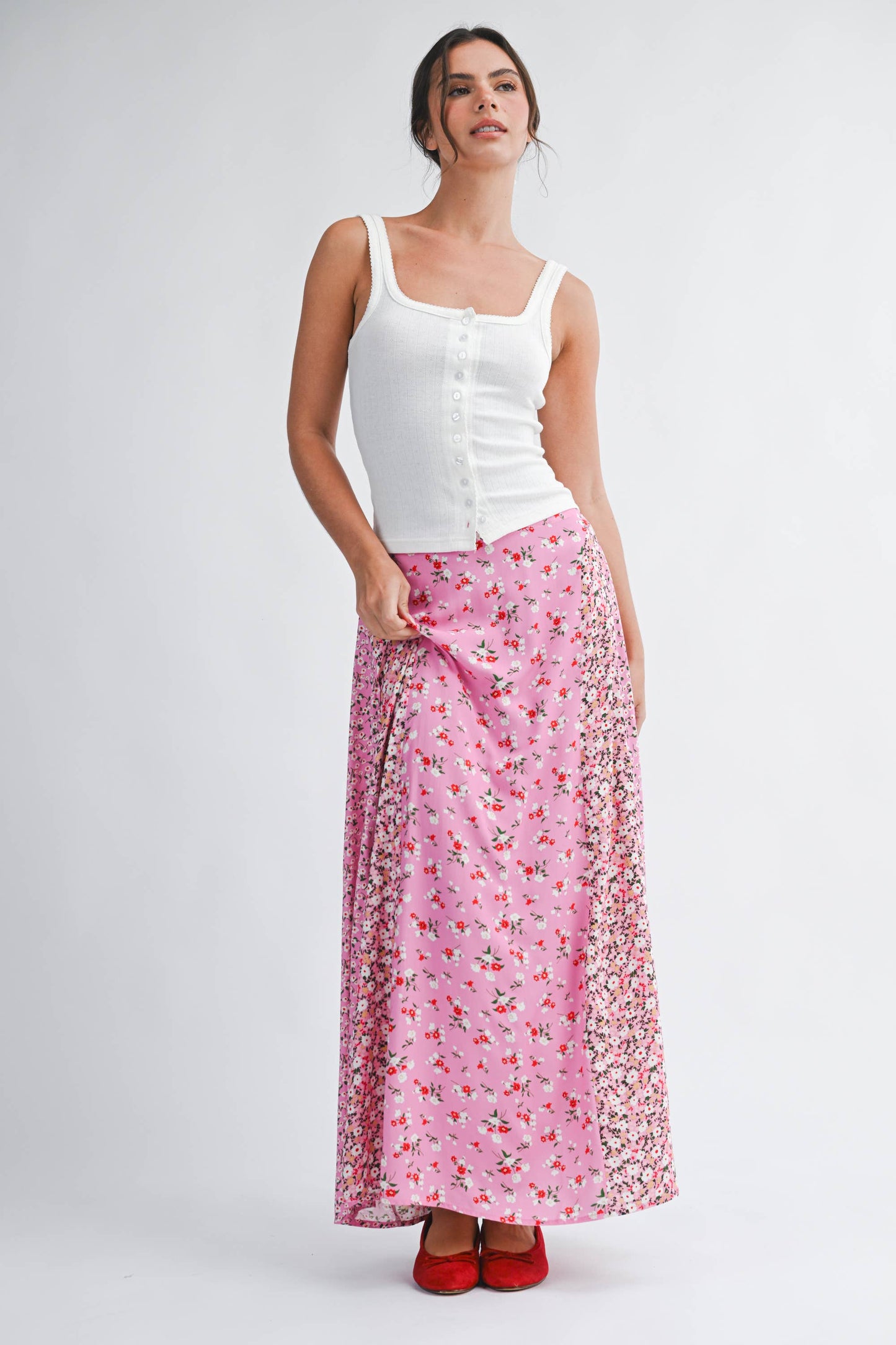 Pointelle White Tank