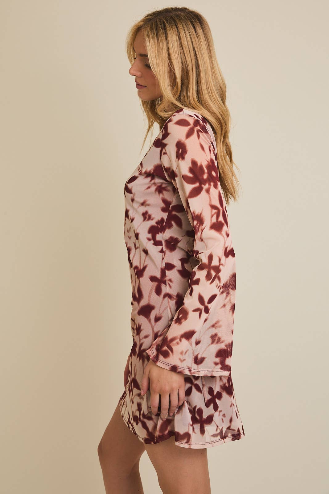 Flare Hem Mini Dress