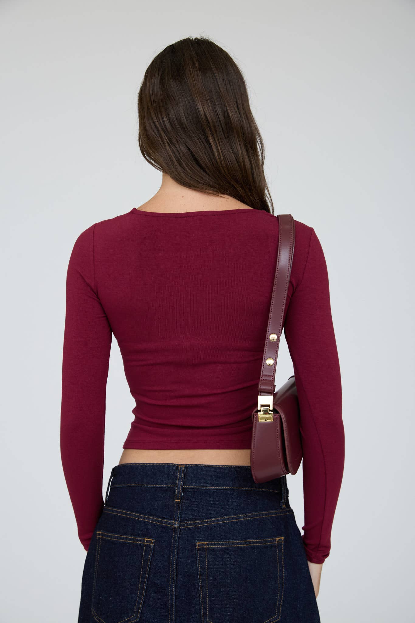 Noa Top in Burgundy