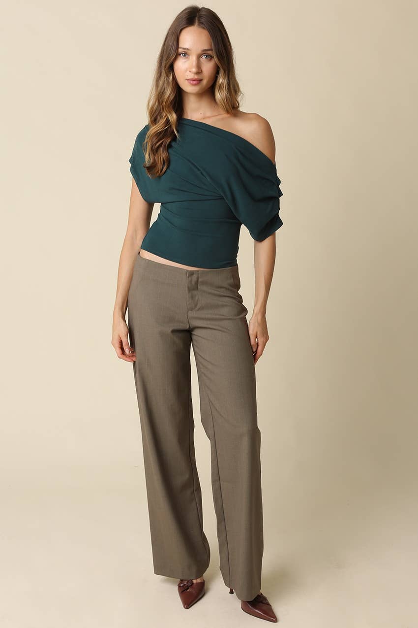 Evergreen One Shoulder Top